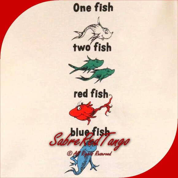 NWT Hanna Andersson Organic Long Johns Pajamas Dr Seuss 1 Fish 2 Fish 100 4T 4 - Picture 3 of 7